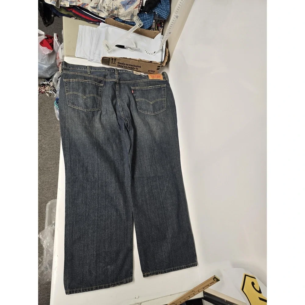 Levis 559 Jeans Mens 42x30 Blue Relaxed Straight Leg Denim Classic Five Pocket